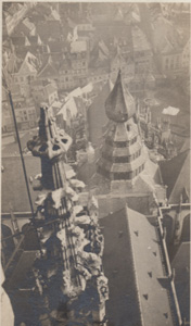 Guild Houses Antwerp spires from above antwerp belgium